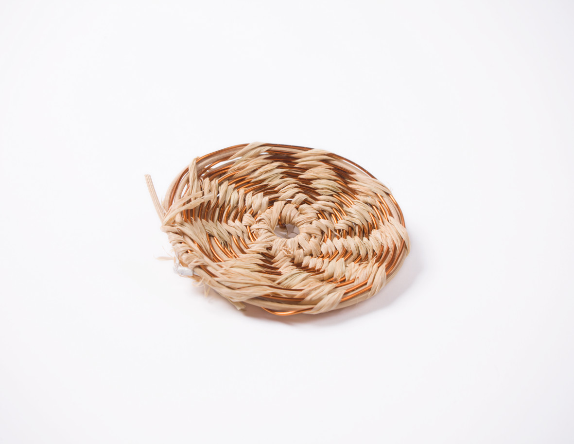 Basket weaving with copper